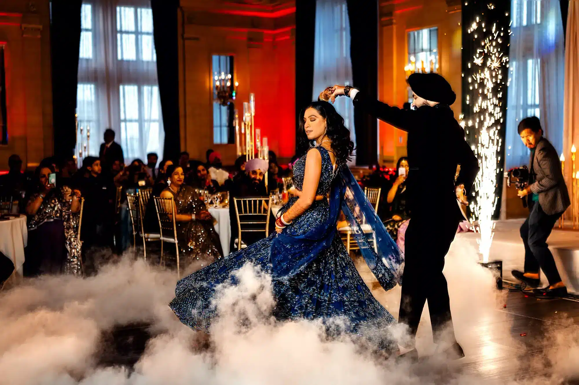 Bride and Groom on Dance Floor