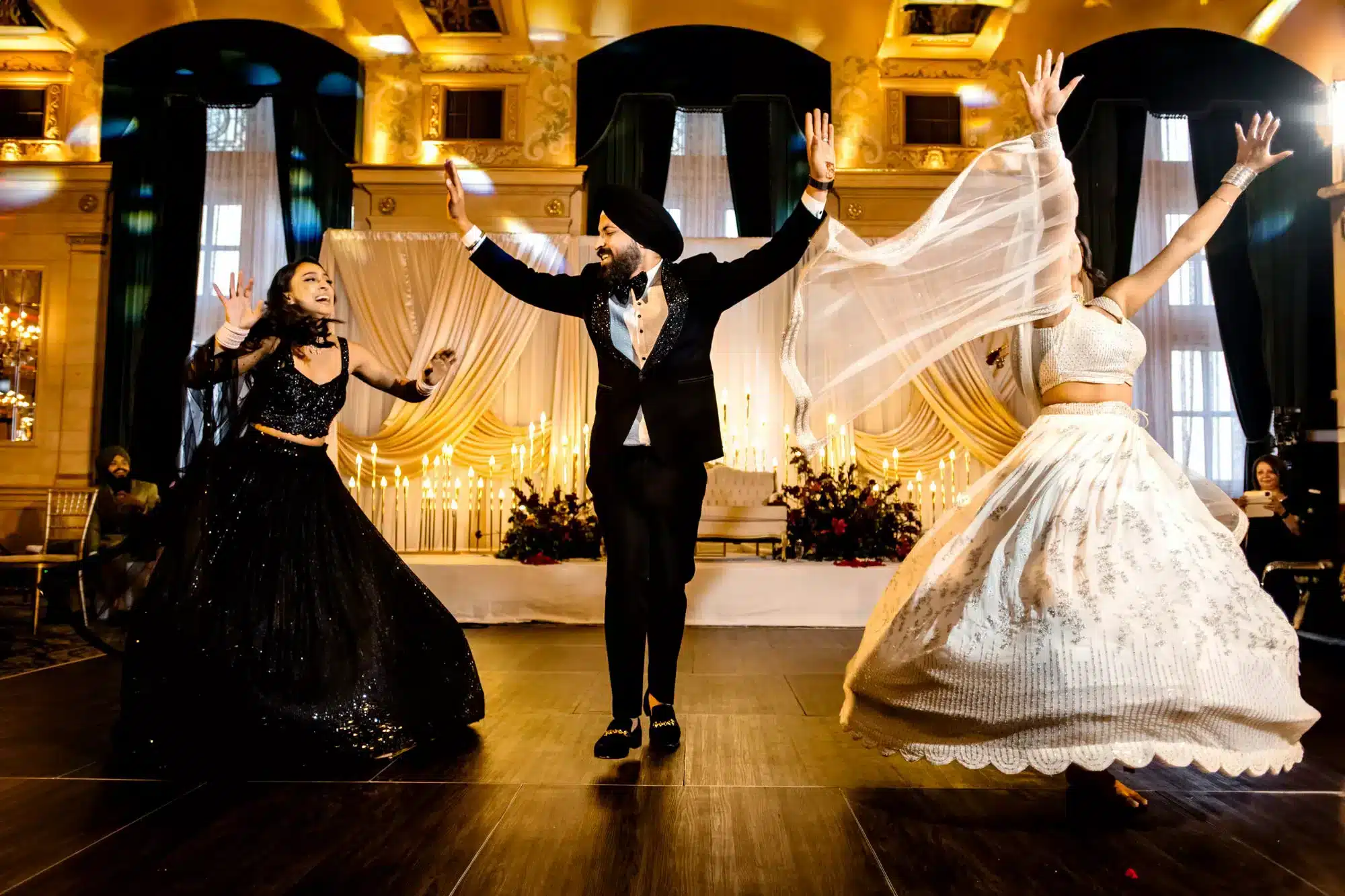 Indian Wedding Reception dancing