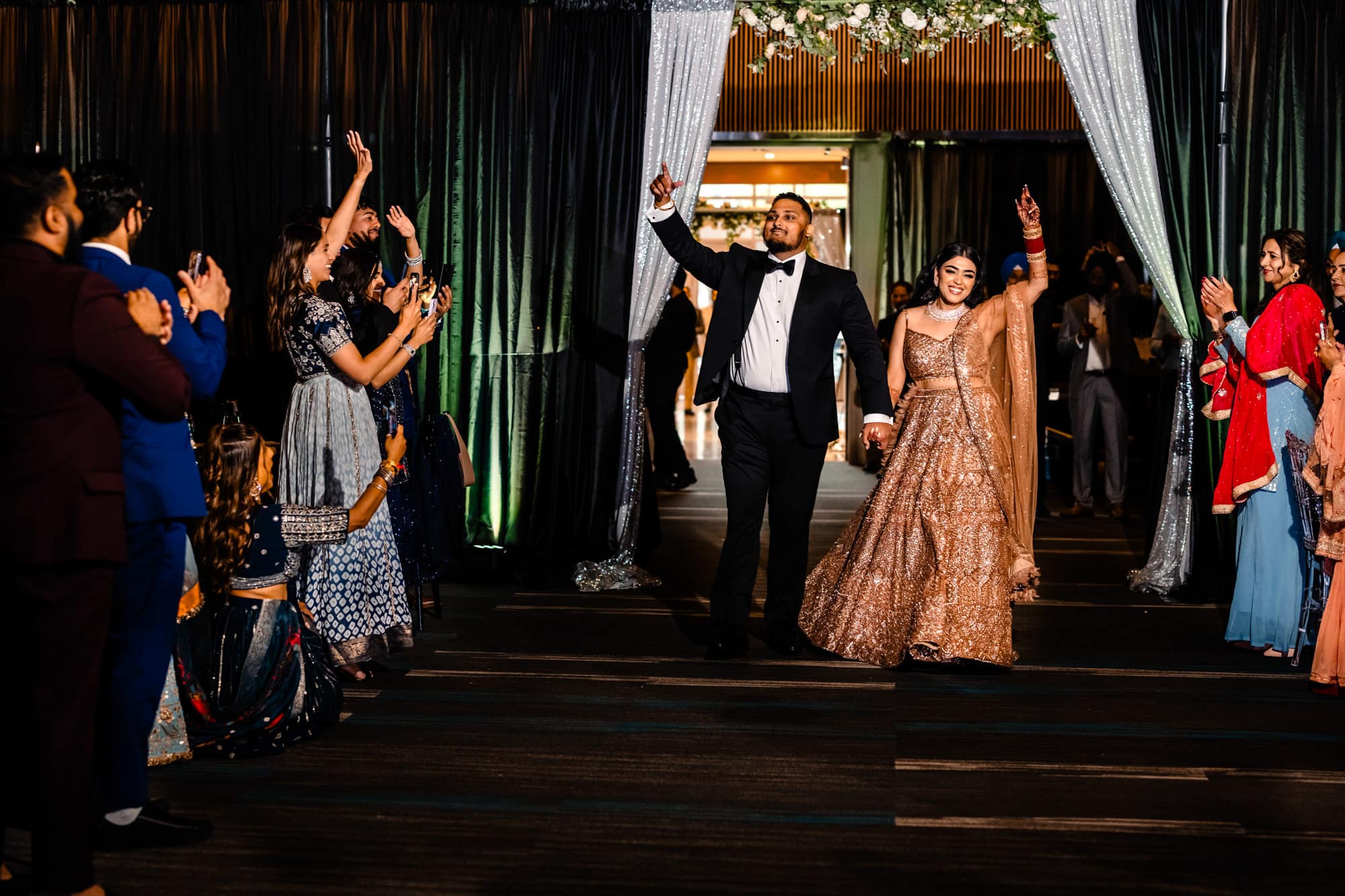 Rose Gold Reception Dress Indian Wedding Reception