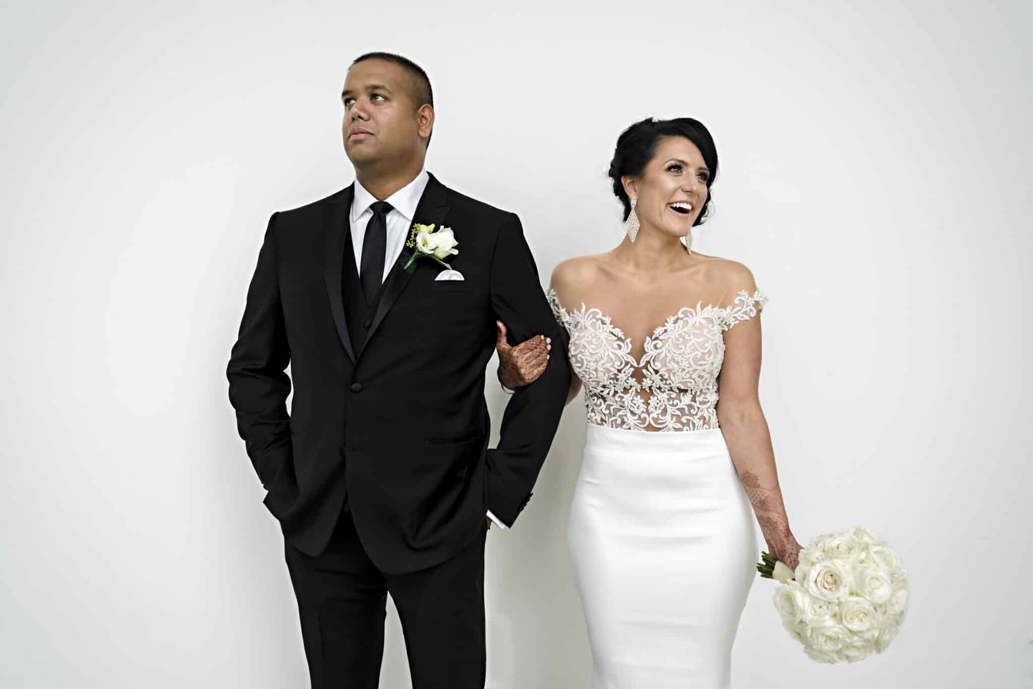 Wedding Vendors bride and groom laughing and smiling